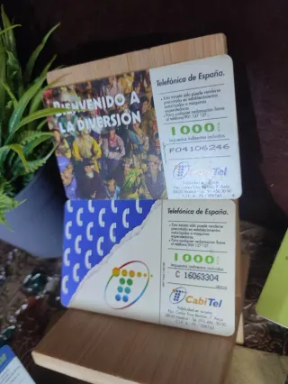 Tarjetas Telefónicas Años 90 retro