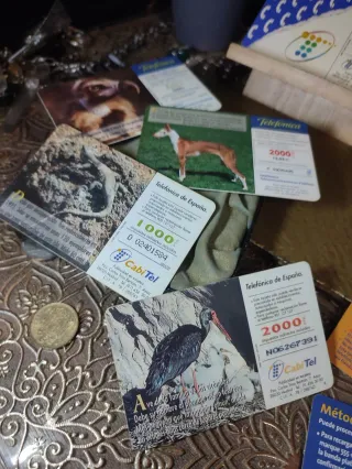 Tarjetas Telefónicas Años 90 retro