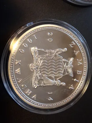 12 Monedas Zambia 2014 Animales