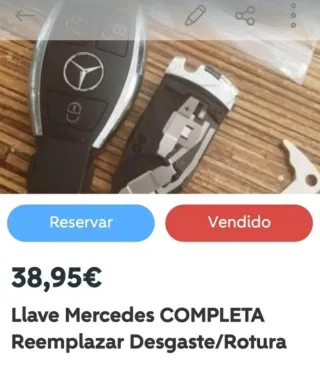 Tapa Carcasa Llave Mercedes Fuengirola
