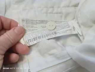 Falda Zara Basics Blanca Talla M