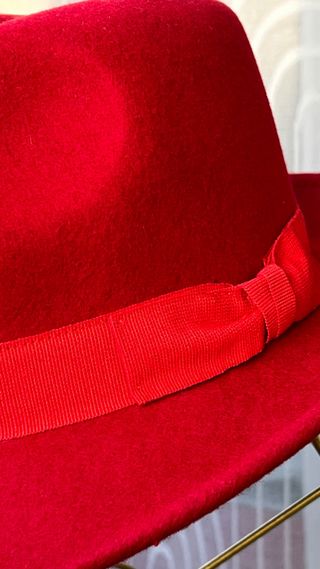 Sombrero de lana unisex rojo