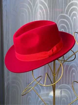 Sombrero de lana unisex rojo
