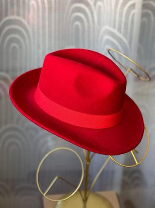 Sombrero de lana unisex rojo