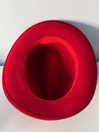 Sombrero de lana unisex rojo