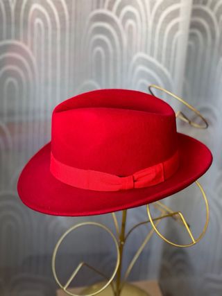 Sombrero de lana unisex rojo