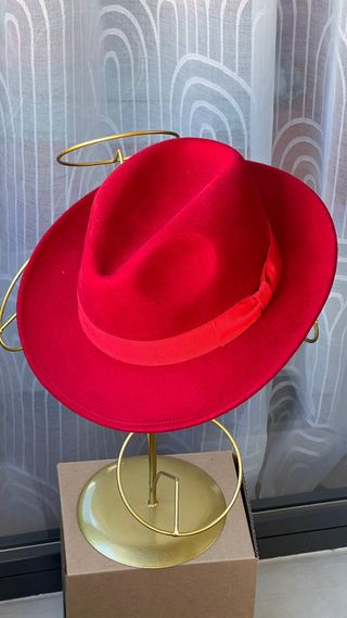 Sombrero de lana unisex rojo