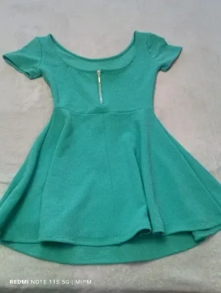 Vestido corto turquesa talla S