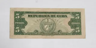 5 Pesos Cubal 1960 Máximo Gomez