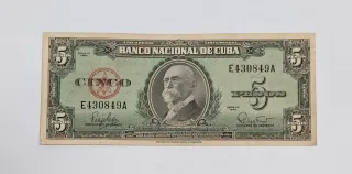 5 Pesos Cubal 1960 Máximo Gomez