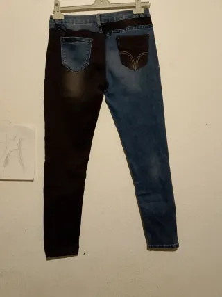 Vaqueros Bicolor Únicos Azul