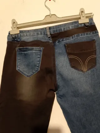 Vaqueros Bicolor Únicos Azul