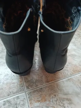 Botines de piel negros talla 38