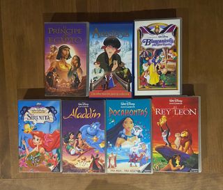 Lote 7 Películas Disney VHS (Español)
