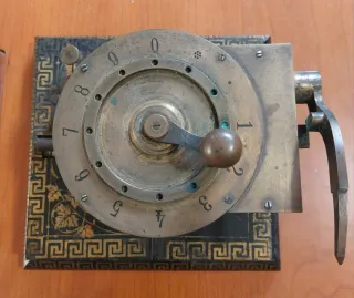 Máquina Perforadora Cheques Vintage Bronce