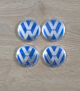 4 Tapas de Rueda aluminio Volkswagen 5 cm diámetro