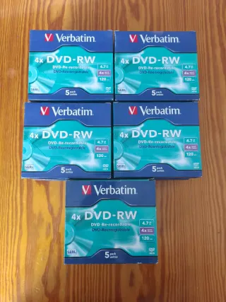 10 Cajas Verbatim DVD-RW 4x
