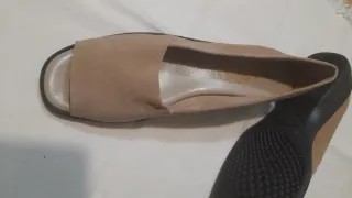 Scarpe camoscio donna beige