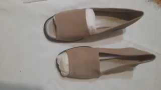 Scarpe camoscio donna beige