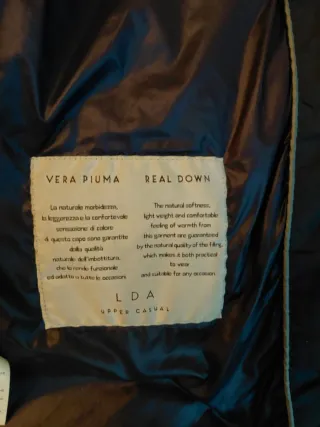 Giubbotto in vera piuma taglia L