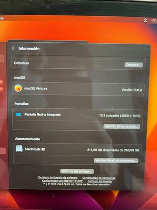 MacBook Pro Apple Gris Espacial 13”