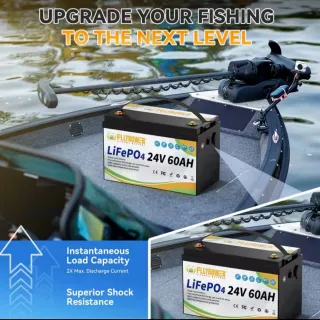 Batería LiFePO4 24V 60AH FLLYROWER con cargador
