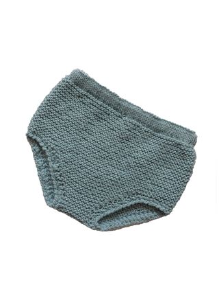 Cubre pañal, ranita para bebé lana azul 3-6 meses