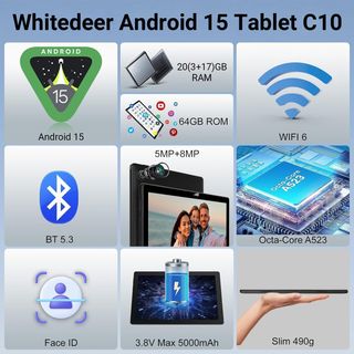 Tablet 10 Android 15 - Imballato