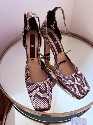Tacones Zara Animal Print Talla 40