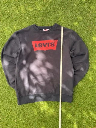 Levi’s Sudadera Negra Logo Rojo Talla L Vintage