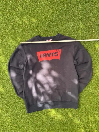 Levi’s Sudadera Negra Logo Rojo Talla L Vintage