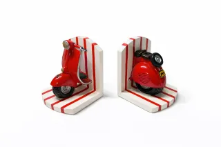 Sujetalibros decorativos scooter vintage roja