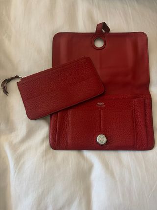 Borsa in pelle rossa Hermes