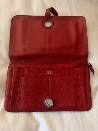 Borsa in pelle rossa Hermes