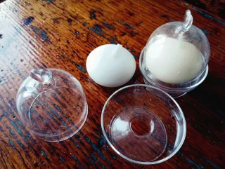 Set 2 portacandele in vetro con candele