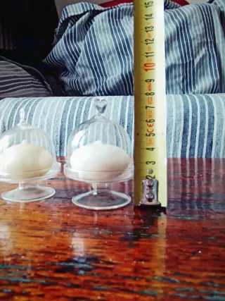 Set 2 portacandele in vetro con candele