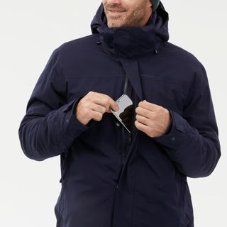Parka de montaña y nieve impermeable capucha desmontable