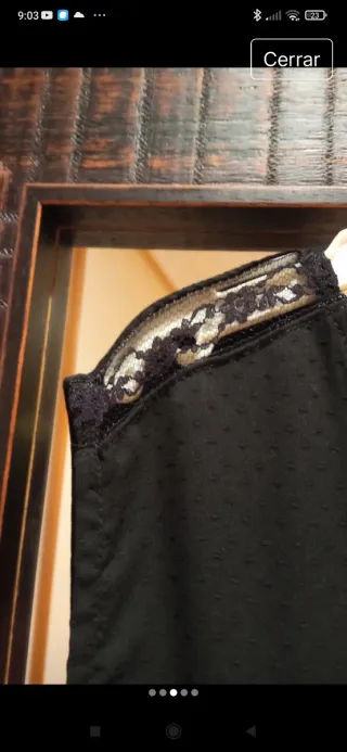 Vestido largo negro con transparencias