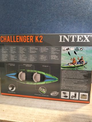 Intex 68306 - Kayak Hinchable Challenger k2 & 2 Remo - 351 x 76 x 38 cm