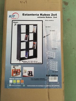 Kit Closet Kubox 8 Huecos 153×76×29 cm Negro