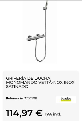 grifo de ducha con equipo de ducha termostático orte cromo brillo