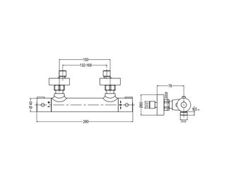 grifo de ducha con equipo de ducha termostático orte cromo brillo