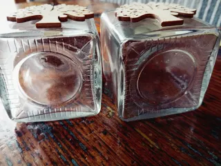 2 Barattoli Vetro Albero della Vita