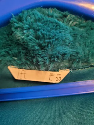 Abrigo pelito verde agua