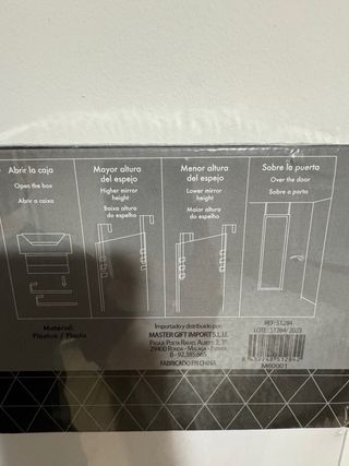 Espejo de puerta plateado