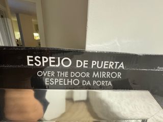 Espejo de puerta plateado