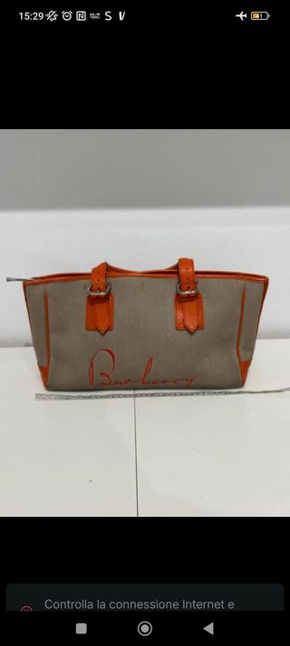 Borsa Burberry Bauletto Beige Arancione