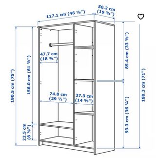 Armario de dormitorio blanco