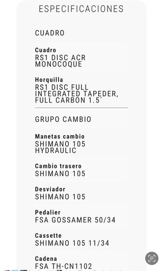 Bicicleta BH RSi 3.0 Carbono