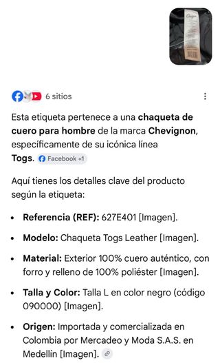 Chaqueta Chevignon Reversible Cuero Negra/Marrón